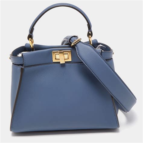 fendi blue fabric bag|Fendi navy blue bag.